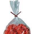 Box Packaging Global Industrial„¢ Paper Twist Ties, 8"L x 5/32"W, Red, 2000/Pack PBT8R